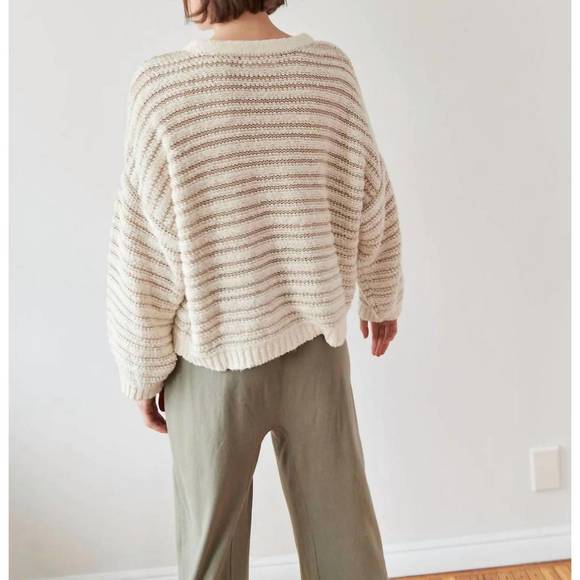 NEW WOL HIDE textured pullover sweater in bone - Picture 5 of 6